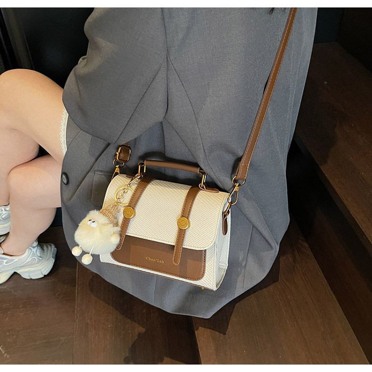 Cute Mini Crossbody Bag with Fluffy Charm | Women's Shoulder Bag