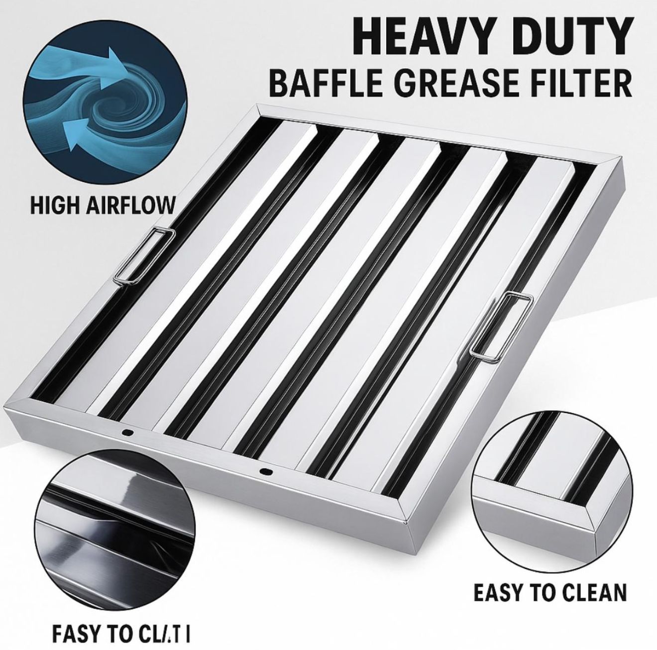 Canopy Grease Baffle Steel Filter Kitchen Extraction Hood